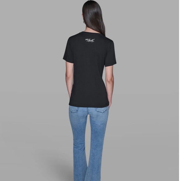 Karl Lagerfeld Paris Black Short Sleeve Choupette Cat Tee Shirt NWT Size M - Picture 4 of 5